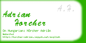 adrian horcher business card