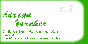 adrian horcher business card